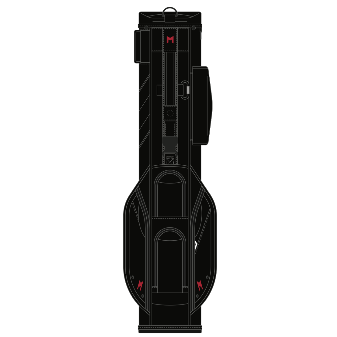 black par 3 golf bag lightweight for walking all magnetic pockets