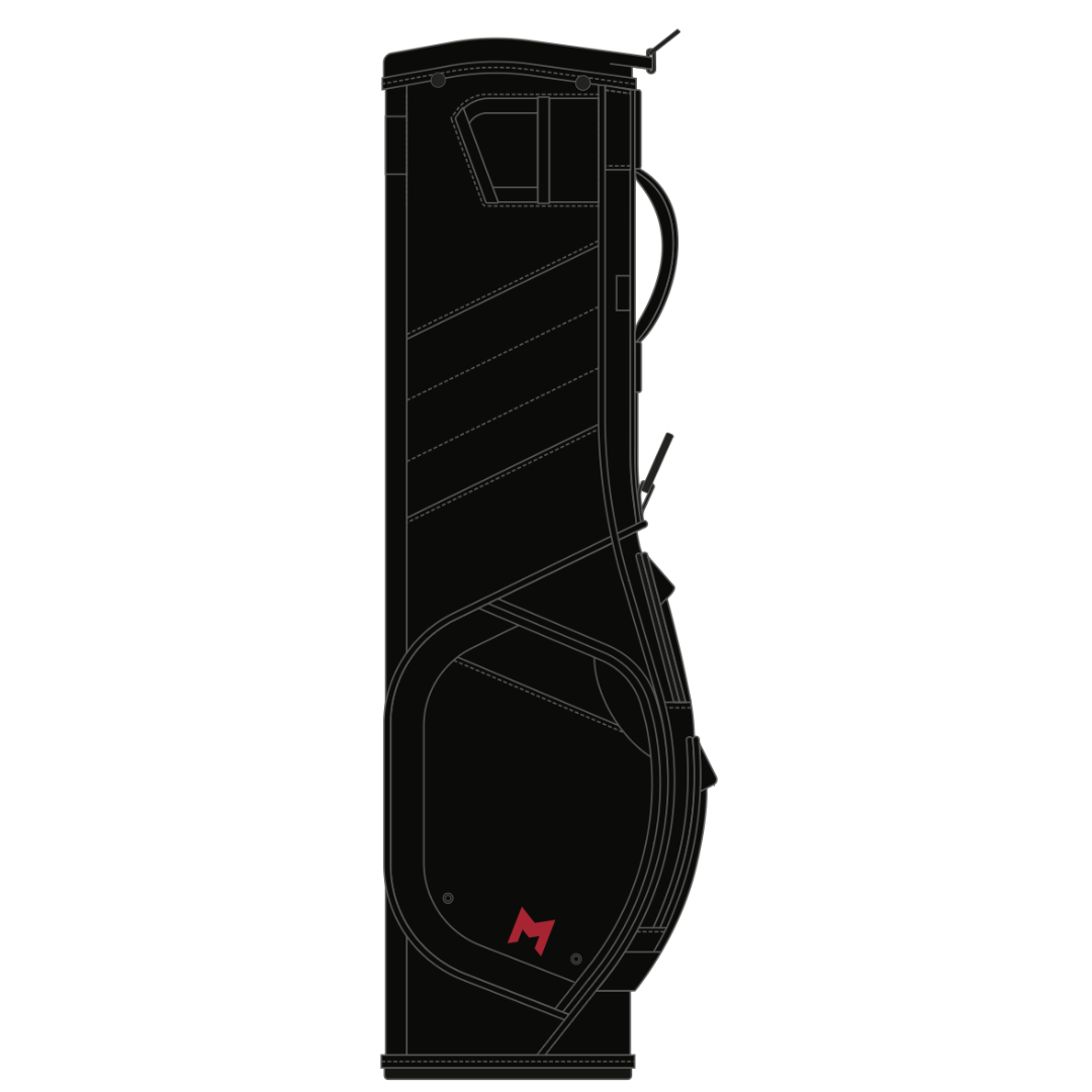 black par 3 golf bag lightweight for walking all magnetic pockets