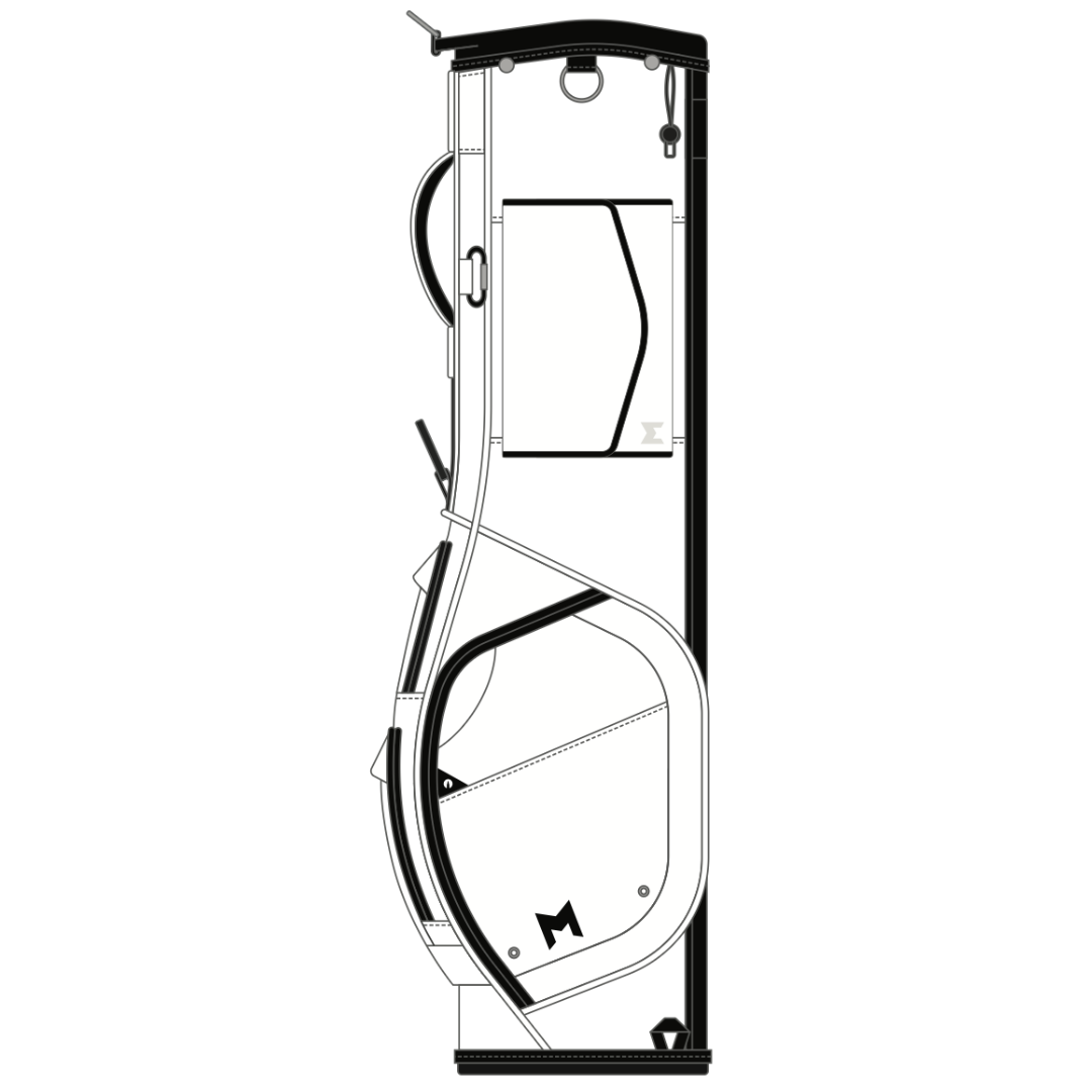 white par 3 golf bag lightweight for walking all magnetic pockets