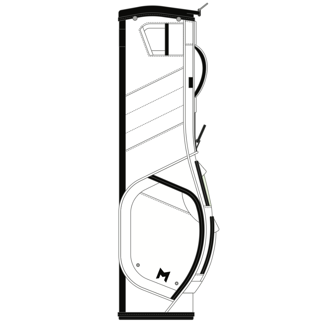 white par 3 golf bag lightweight for walking all magnetic pockets