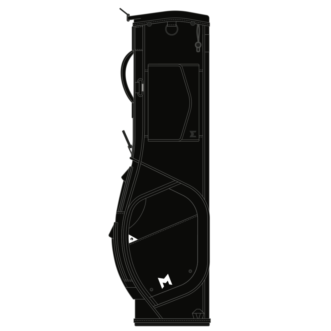 black par 3 golf bag lightweight for walking all magnetic pockets