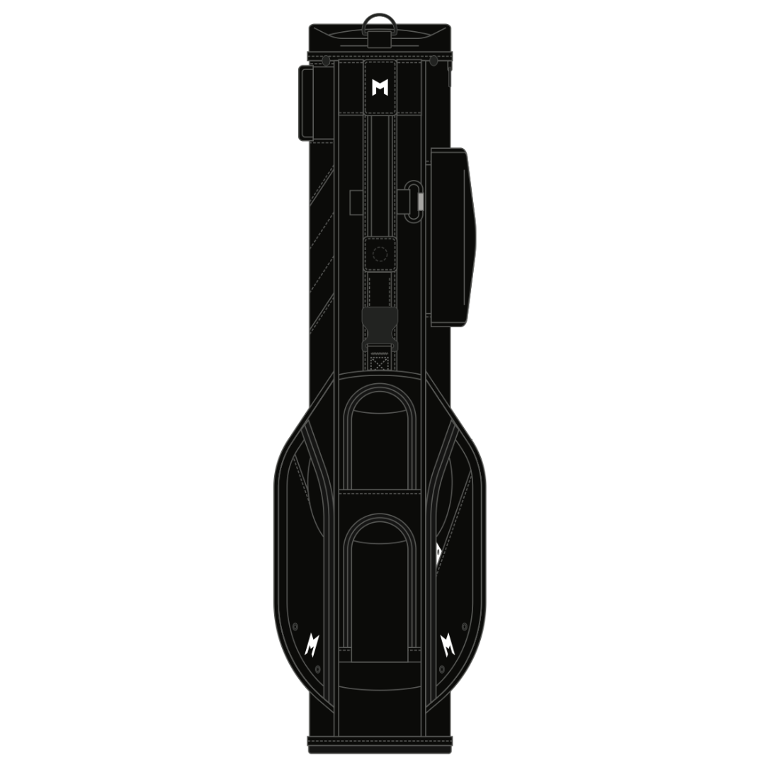black par 3 golf bag lightweight for walking all magnetic pockets