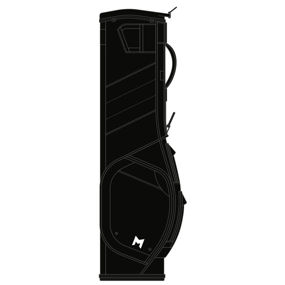 black par 3 golf bag lightweight for walking all magnetic pockets