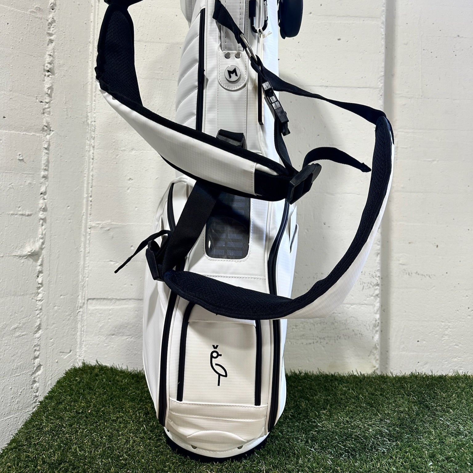 The new MNML GOLF MR1 eco friendly golf bag is made from 40 recycled water bottles.