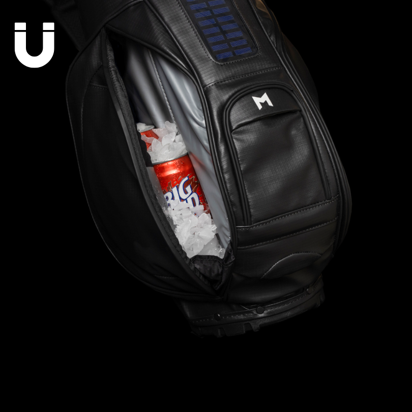 The new MNML GOLF sustainable golf bag features our magnetic pockets and two slip pockets for your golf course essentials.