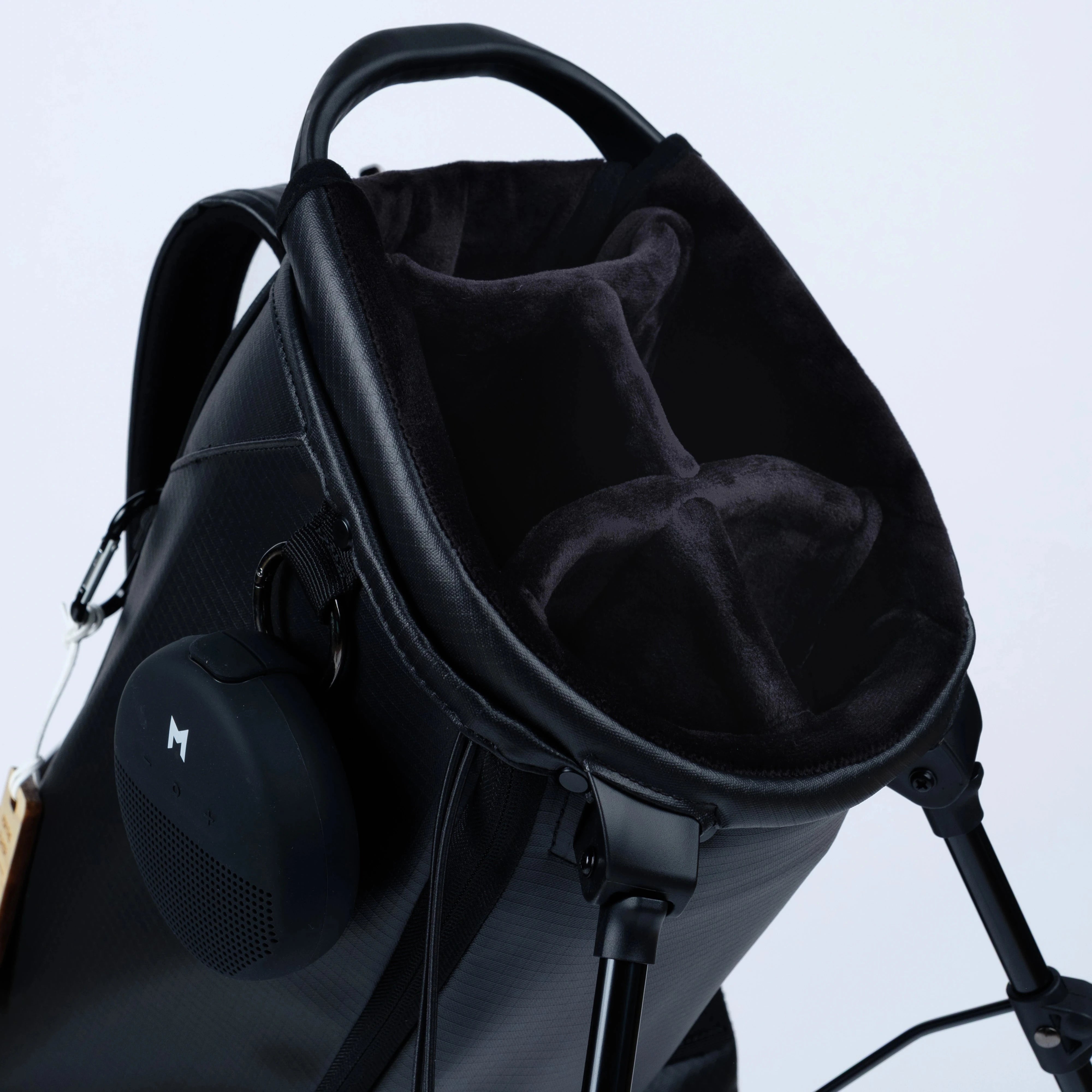 Black Golf Bag Top 5 Way Divider System Tour velour