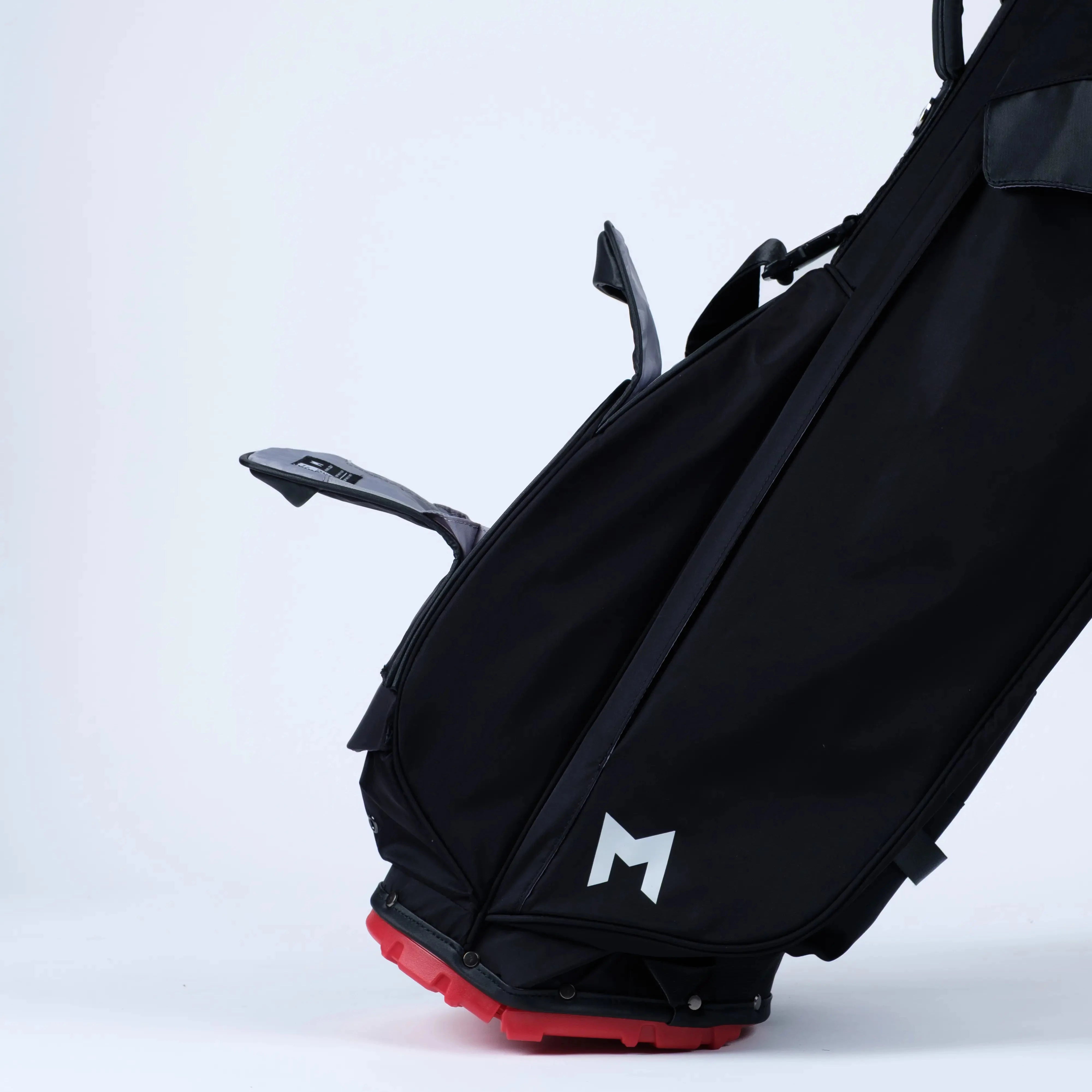 M COMP Black Red Golf Bag Magnetic Pocket Closures