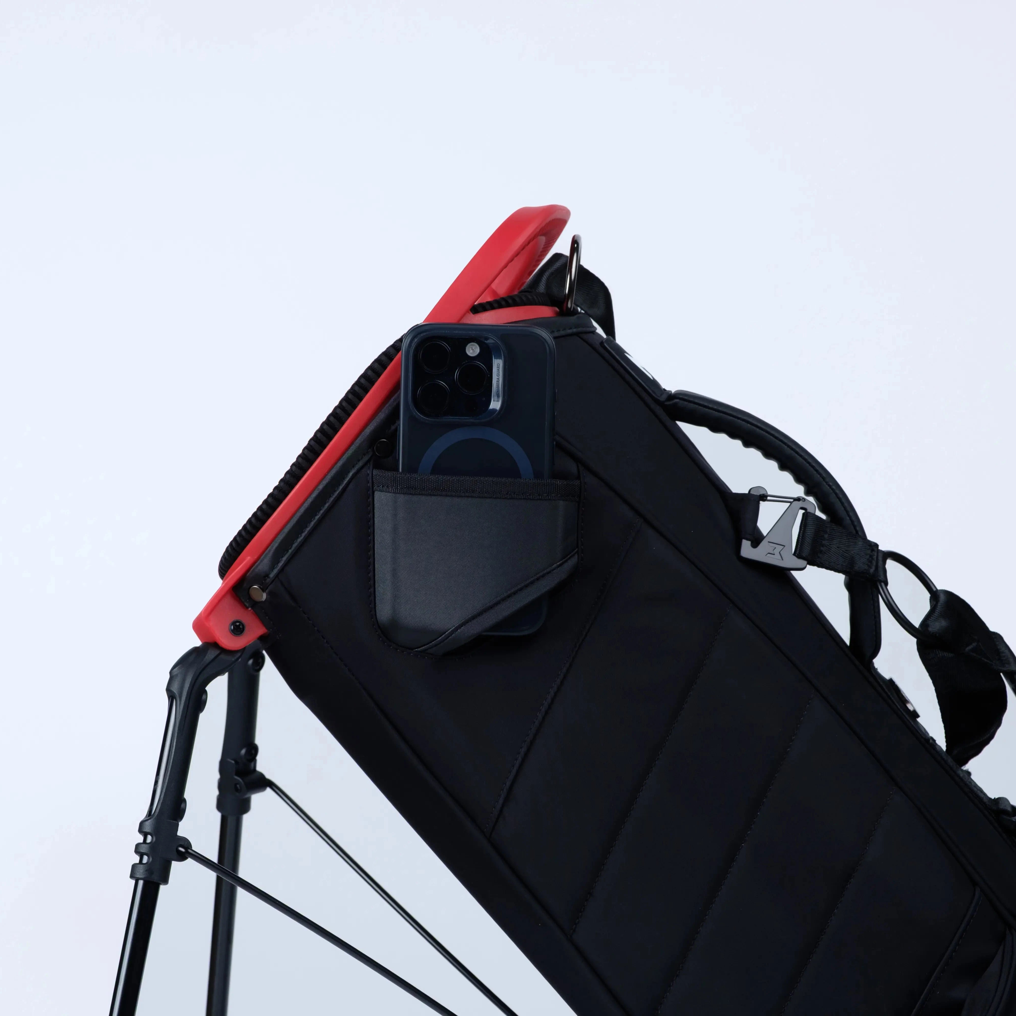 M COMP Navy White Red Golf Bag Filming Pocket