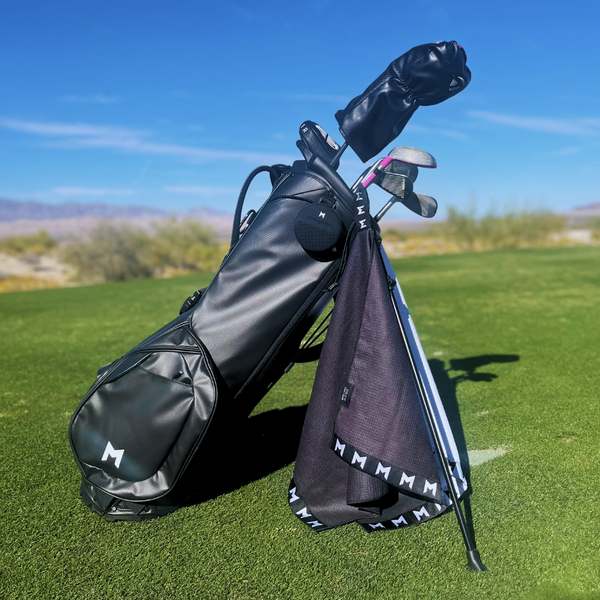 美品 local golf Cool-touch Nylon Wide Easy mnml_golf_black_bag_with_black