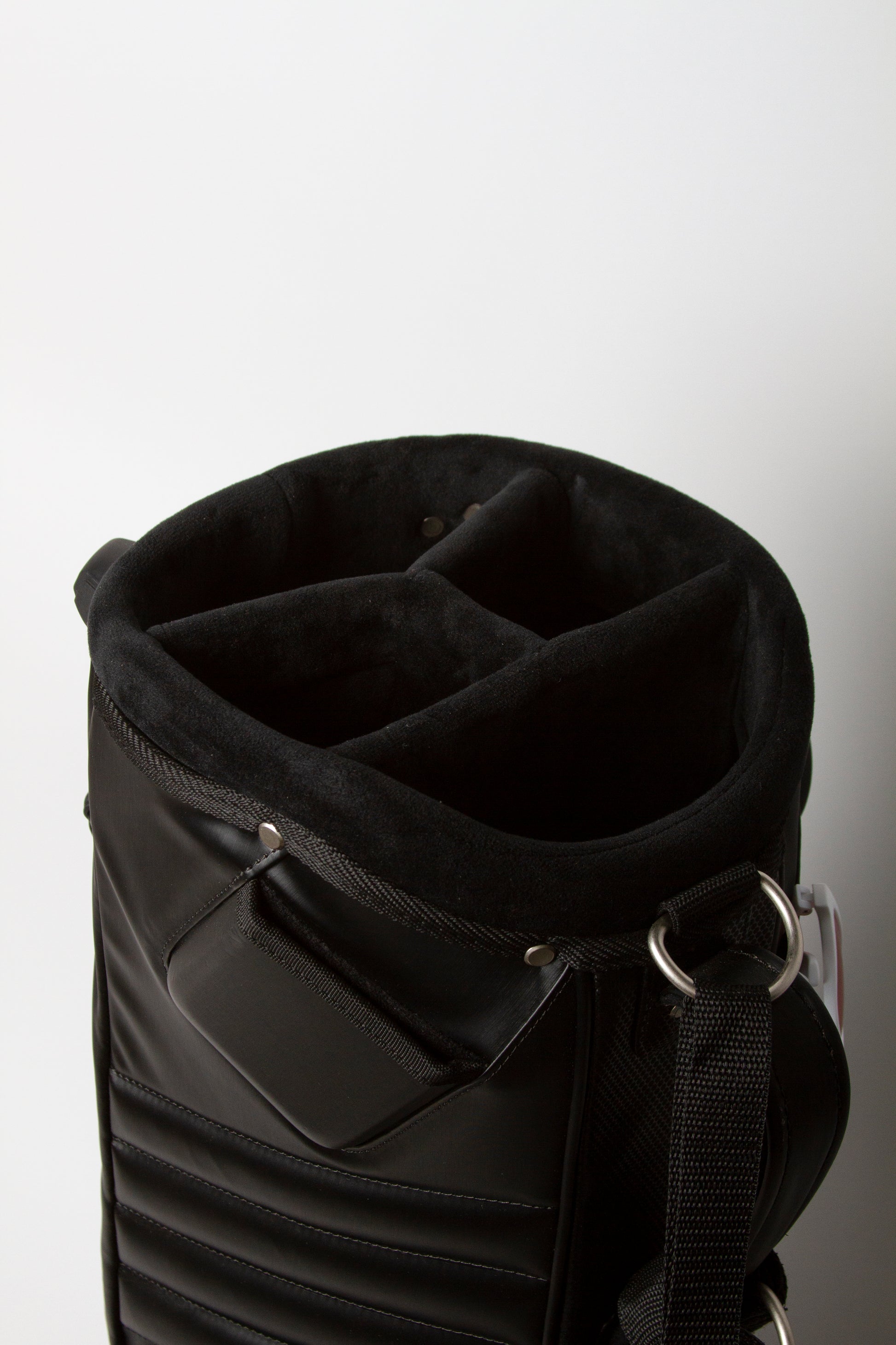MNML GOLF's MV2 golf bag is made from premium microsuede and features a  5 -way divider.